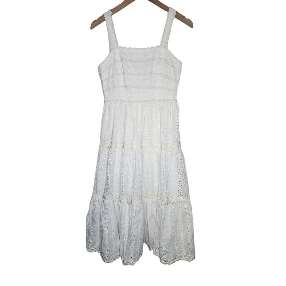 Champagne & Strawberry Anthropologie Women's Small Eyelet‎ White